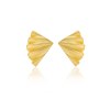 ANASTASIA KESSARIS Plisse Gold Matte Earrings SKP180268