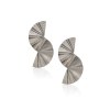 ANASTASIA KESSARIS Geisha Reflection Graphite Titanium Diamond Earrings SKP182084_GP