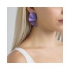 ANASTASIA KESSARIS Curvy Geisha Purple Titanium Diamond Earrings SKP182100_PU