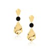 ANASTASIA KESSARIS Supero Black Onyx Gold Long Earrings SKP182085