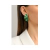ANASTASIA KESSARIS - Geisha Nanoceramic Green Titanium Earrings Medium