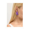 ANASTASIA KESSARIS - Geisha Purple Titanium Earrings Medium