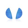 ANASTASIA KESSARIS - Geisha Electric Blue Titanium Earrings Medium