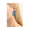 ANASTASIA KESSARIS - Geisha Electric Blue Titanium Earrings Medium