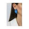 ANASTASIA KESSARIS - Geisha Blue Raf Titanium Earrings Medium