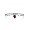 KESSARIS - Ruby Heart Diamond Bracelet