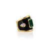 KESSARIS - Emerald Diamond Bold Ring