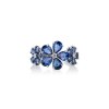 KESSARIS - Sapphire Diamond Flower Ring 