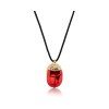 KESSARIS - Lucky Charm 2023 Carmine Red Scarab Necklace Gold Plated