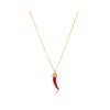 KESSARIS - Lucky Charm 2023 Red Hot Chili Pepper Silver Necklace