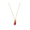 KESSARIS - Lucky Charm 2023 Red Boxing Glove Silver Necklace