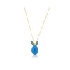 KESSARIS - Light Blue Easter Bunny Pendant Necklace