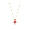 KESSARIS - Dreamy Clouds Red Easter Egg Pendant Necklace