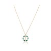 KESSARIS - Lucky Charm 2023 Eternity Agate Diamond Circle Gold Necklace