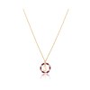 KESSARIS - Lucky Charm 2023 Eternity Ruby Circle Gold Necklace