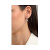 KESSARIS - Diamond Heart Drop Earrings