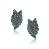 SABBADINI - Diamond Leaf Earrings