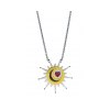 ANASTASIA KESSARIS Red Heart Sun Pendant Necklace With Black Diamond Moon KRE180622