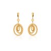 KESSARIS Twisting Rounds Yellow Gold Earrings SKE180679