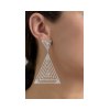 KESSARIS Statement Geometrical Triangle Diamond Earrings SKP171004