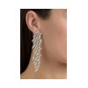 KESSARIS Hanging Elliptical Motives Full Pave Diamond Earrings SKP171758