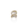 KESSARIS Yellow & White Rose Cut Diamond Double Row Soft Ring DAE131911