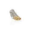 KESSARIS Yellow & White Rose Cut Diamond Soft Ring DAE160989