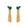 KESSARIS Emerald Yellow and White Diamond Earrings SKE181360