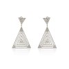KESSARIS Statement Geometrical Triangle Diamond Earrings SKP171004