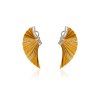 KESSARIS Gold Plisse Earrings SKE180978