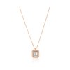 Kessaris-Diamond Cluster Emerald Pendant Necklace