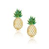 KESSARIS Diamond & Emerald Pinneapple Earrings M4405