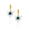 ANASTASIA KESSARIS Evil Eye Triangle Mother of Pearl Earrings SKP180331