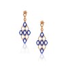 KESSARIS Geometric Diamond Blue Earrings SKE181023