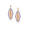 KESSARIS Rose Gold Diamond Blue Earrings SKE180983