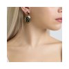 ANASTASIA KESSARIS Oval Yellow Gold Ruby Earrings SKP182080