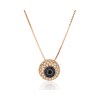 KESSARIS Evil Eye Diamond & Sapphire Pendant Necklace KOE191092