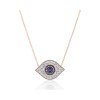 KESSARIS Evil Eye Diamond & Sapphire Pendant Necklace KOE192820