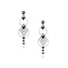 ALESSA JEWELRY Geometrical Enamel Diamond Earrings SKE200622
