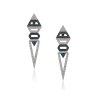 ALESSA JEWELRY Geometrical Triangle Enamel Diamond Earrings SKE200625