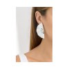Kessaris-Golden Geisha White Titanium Earrings Long