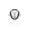 KESSARIS White Gold Diamond Enamel Ring DAE182455