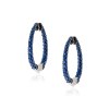 KESSARIS Sapphire & Diamond Celestial Hoop Earrings SKE191449
