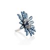 BUSATTI MILANO Sapphire & Diamond Flower Cocktail Ring DAE170802