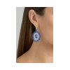 Kessaris-Sapphire Diamond Shield Earrings