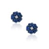 KESSARIS Sapphire Flower Earrings SKE192897