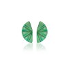 ANASTASIA KESSARIS Geisha Green Titanium and Diamond Earrings Medium A.ER.MT0121