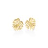 ANASTASIA KESSARIS Statement Gold Monstera Earrings SKP180267