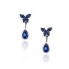 KESSARIS Butterfly Sapphire Ear Jacket Earrings M4438