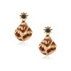 ANASTASIA KESSARIS Starry Sapphire Shell Earrings 